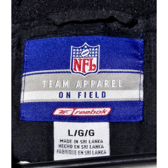 VTG Reebok Oakland Raiders On Field NFL Team Apparel Jacket Mens Size L 1/4 Zip - Picture 7 of 16